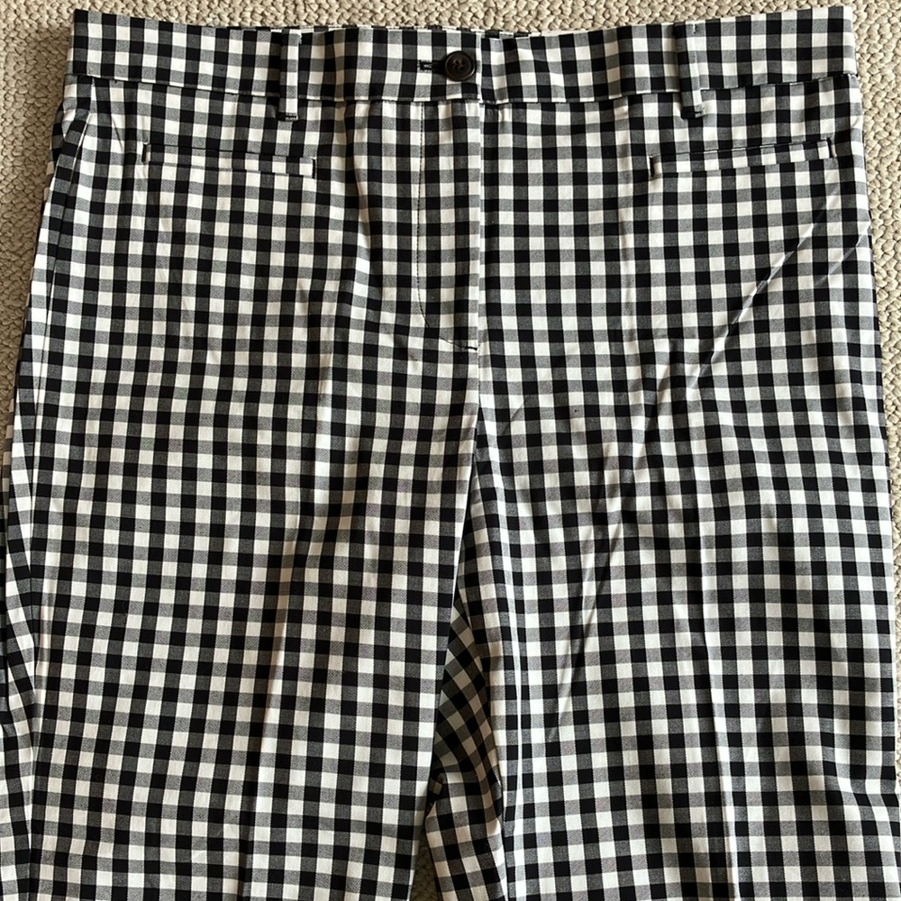 Ann Taylor Gingham Cotton Crop Pants - Picture 3 of 8